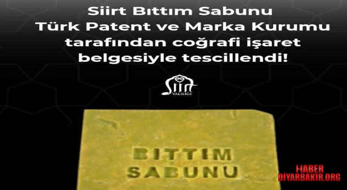 Siirt Bıttım Sabunu Tescillendi