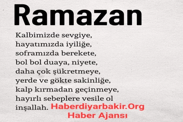 Sofralarımıza Bereket Hanelerimize Saadet Diliyoruz