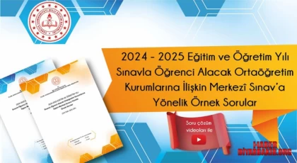 LGS Merkezî Sınavına Yönelik Yeni Örnek Soruları Yayımlandı