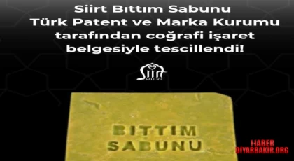 Siirt Bıttım Sabunu Tescillendi
