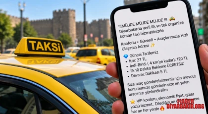 Diyarbakır’da Dikkat Çeken “Korsan Taksi” İlanı
